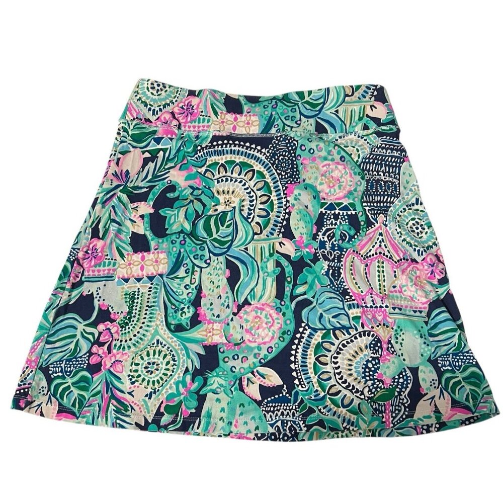 Lilly Pulitzer Brenna Skirt Lucky Bamboo Navy Size M